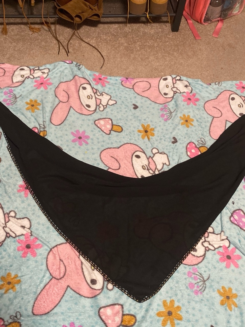 Black Lightweight Triangle Scarf